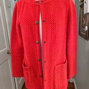 Fabulous cherry red mid season layer coat orig from Anthropologie!